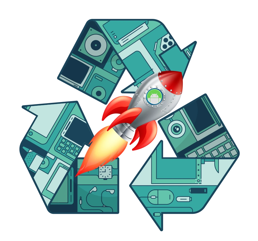 Custom Android Solutions Rocket Logo